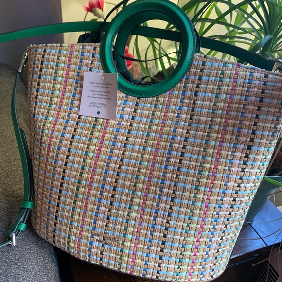 kate spade Handbags - LIMITED EDITION🔥 Authentic Kate Spade straw/Leather satchel/Tote/Crosby